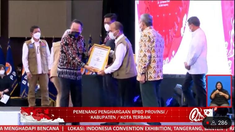 podiumnews.com-Bali Raih Penghargaan Povinsi Terbaik Katangguhan Bangsa Hadapi Bencana BNPB